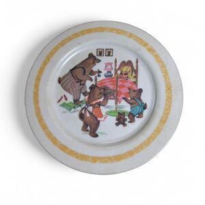 VTG Oneida Goldilocks Three Bears Children's Plate 7.5"
